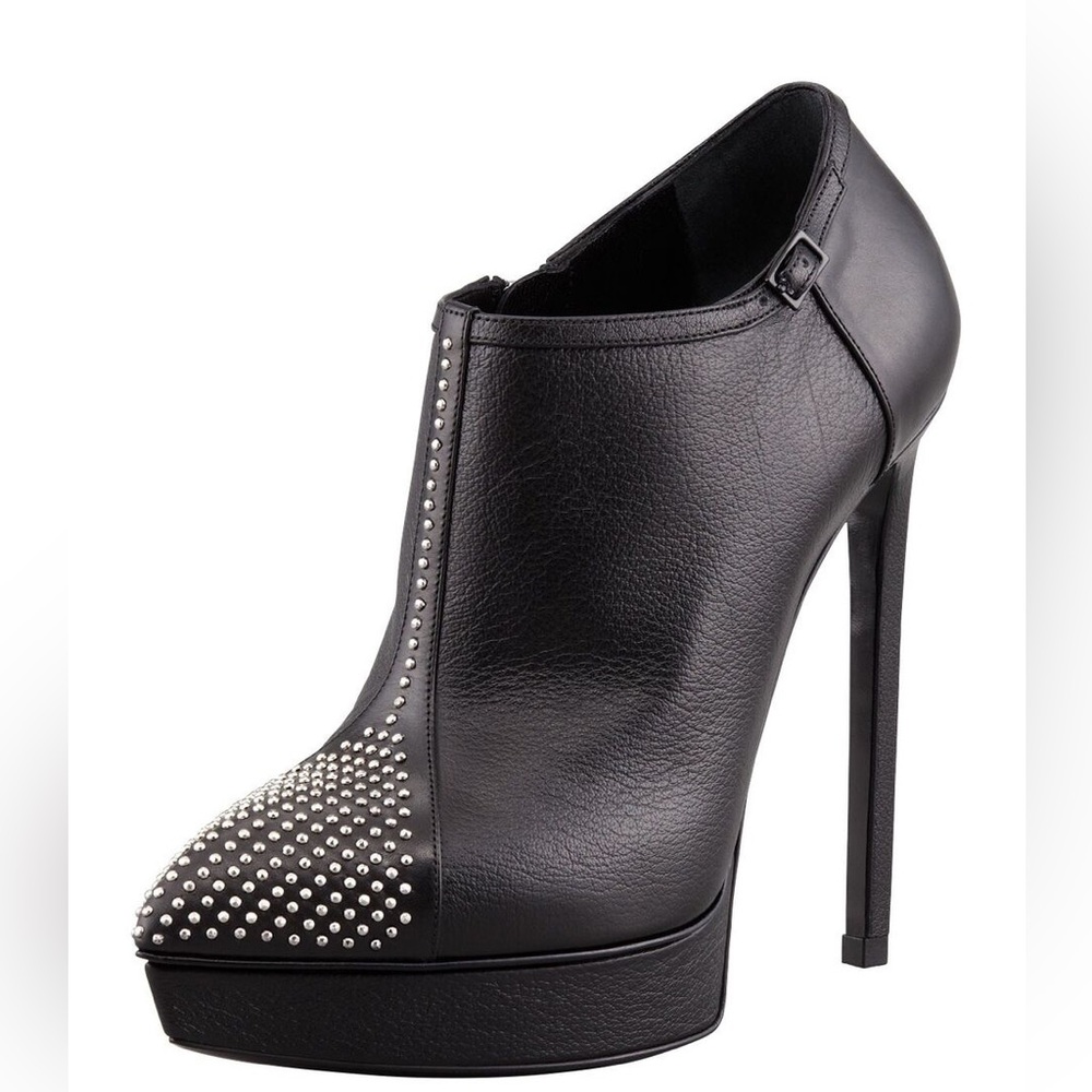 MOVING SALE Saint Laurent Janis Studded Blank Studded Ankle Boot